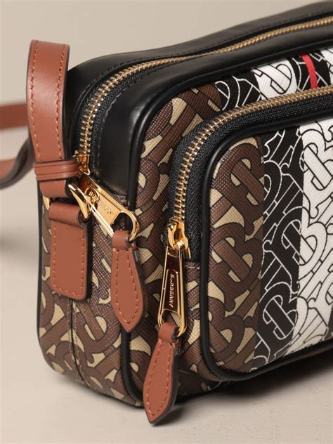 burberry fabric leather|burberry over the shoulder bags.